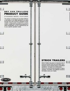 Dry Van Brochure cover
