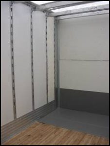 interior of semi trailer with snap-in HDPE lining