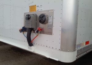 Exterior of semi trailer with Pickup and King Pin