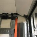 Custom semi trailer with overhead rear door