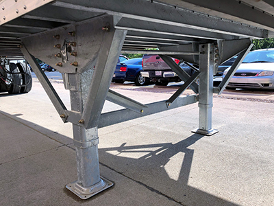 Galvanized Landing Gear Subframe Assembly, custom semi trailer options