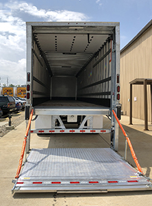 Trailer Lift Gate Installed, custom semi trailer options